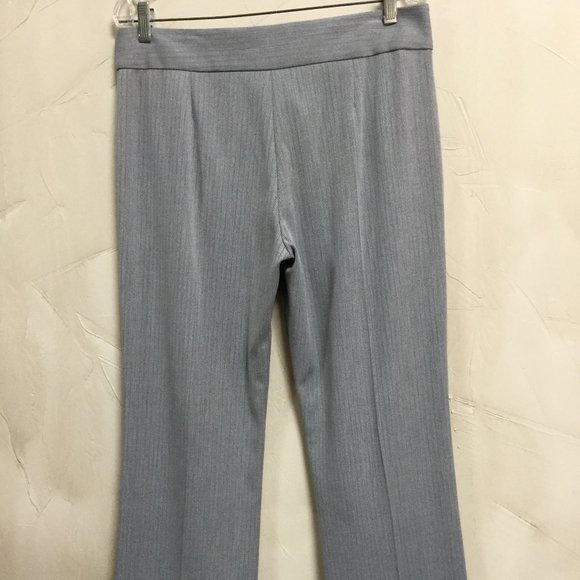 BCBGMaxAzria Womens Size 10 Gray Herringbone Stripe Pants Trousers Wide Leg NWOT - Picture 10 of 12